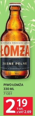 Piwo PIWO ŁOMŻA JASNE PEŁNE 330 ML promocja w Selgros