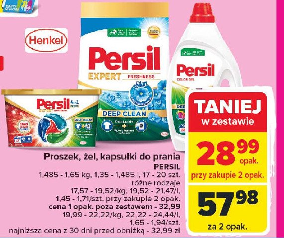 Kapsułki do prania expert Persil discs promocja