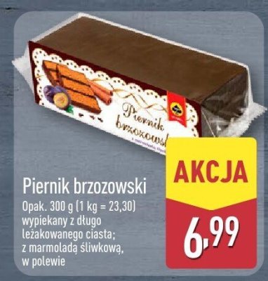 Piernik brzozowski z marmoladą śliwkową promocja w Aldi