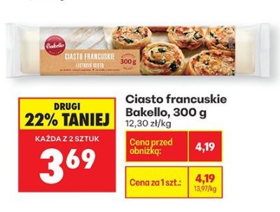 Ciasto francuskie Bakella, 300 g promocja w Biedronka