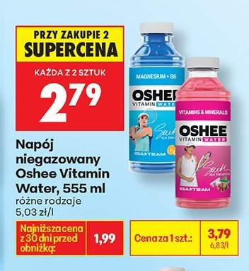 Napój niegazowany Oshee Vitamin Water promocja w Biedronka