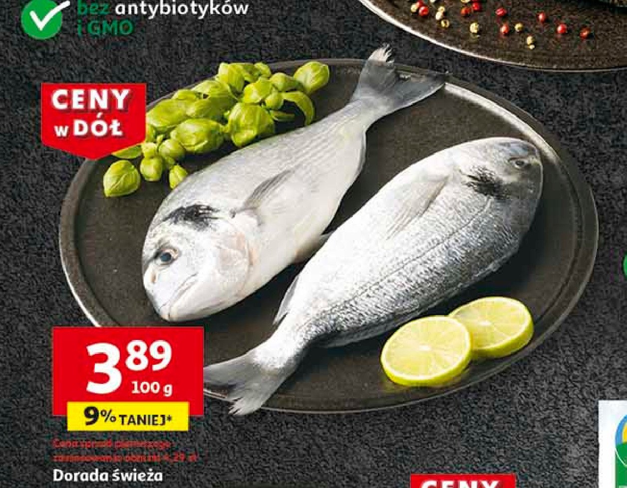 Dorada świeża Auchan pewni dobrego promocja