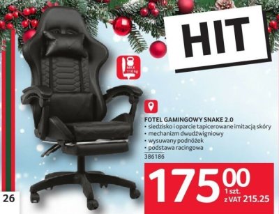 Fotel gamingowy SNAKE 2.0 promocja w Selgros