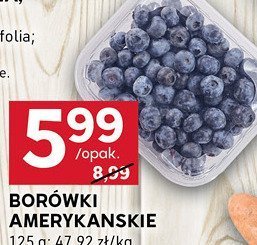 Borówki amerykańskie Carrefour targ świeżości promocja w Stokrotka