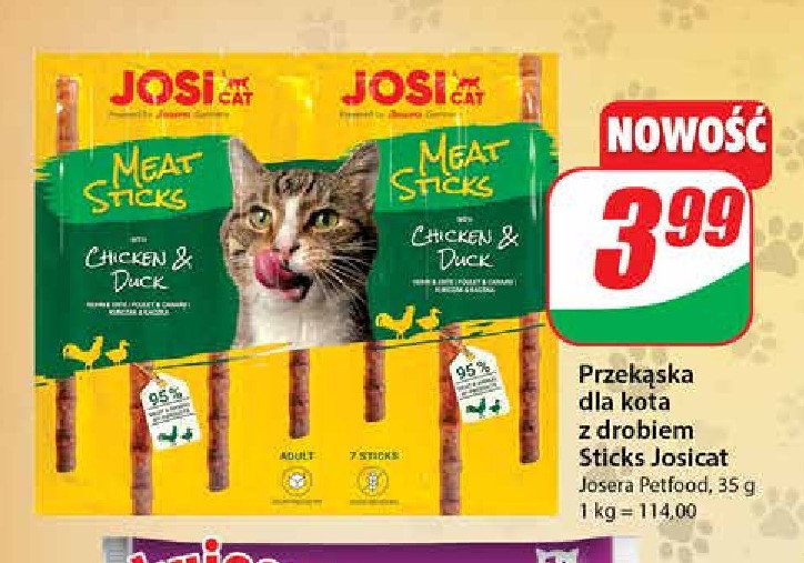 Przekąska dla kota z drobiem Josi cat promocja w Dino