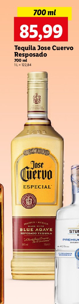 Tequila JOSE CUERVO ESPECIAL GOLD promocja w Lidl