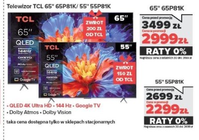 Telewizor 65" 65P81K promocja w NEONET