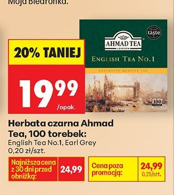 Herbata czarna Ahmad Tea English Tea No.1 promocja w Biedronka
