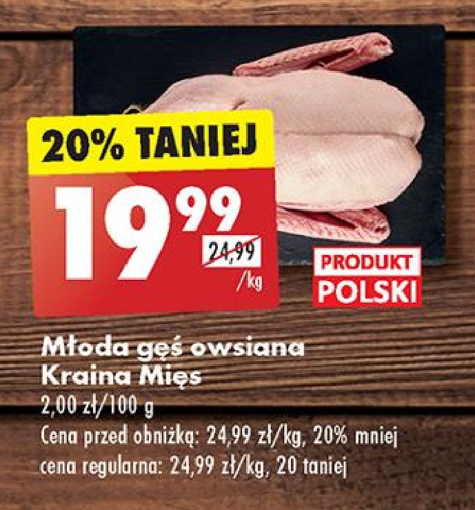 Młoda gęś owsiana Kraina mięs promocja