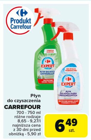 Spray do czyszczenia kabin prysznicowych Carrefour promocja