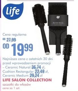 Szczotka do włosów salon cushion rectangular Life (super-pharm) promocja