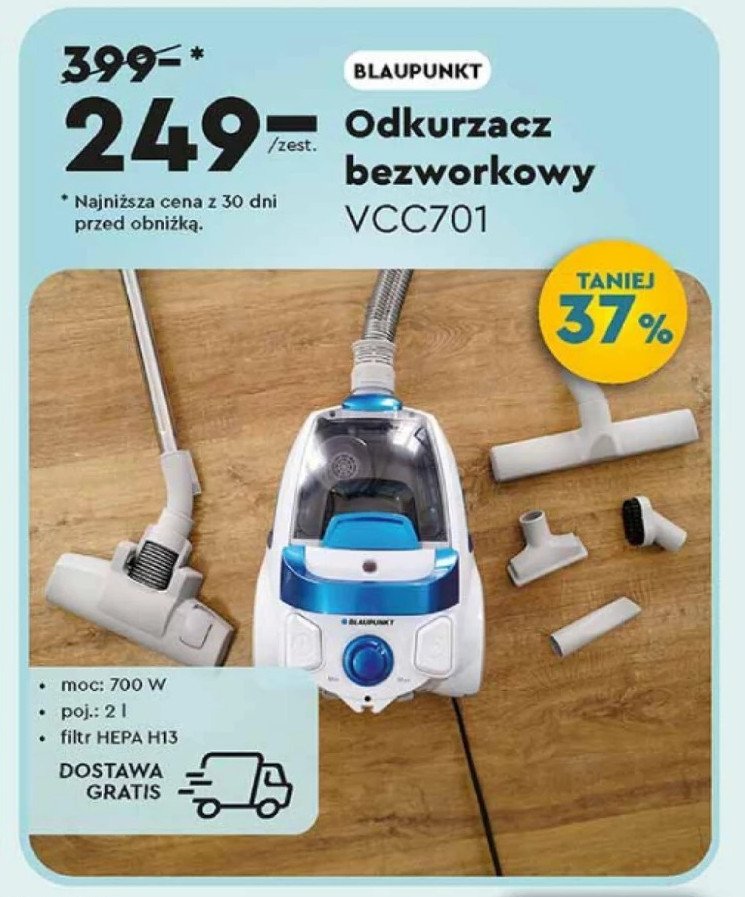 Odkurzacz bezworkowy vcc701 Blaupunkt promocja