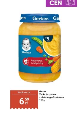 Zupka jarzynowa Gerber z cielęciną po 5 miesiącu promocja w Biedronka