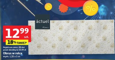 Obrus w rolce wym.: 1,35 x 5 m promocja w Auchan