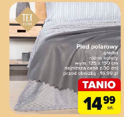 Pled polarowy 125 x 150 cm Tex promocja