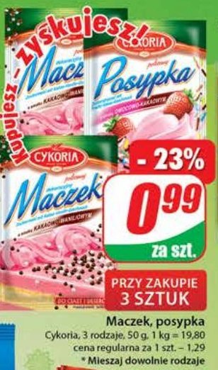 Maczek o smaku kakaowo-waniliowym Cykoria promocja