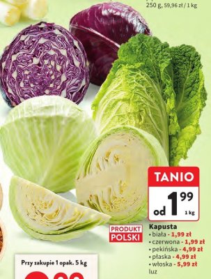 Kapusta pekińska promocja w Intermarche
