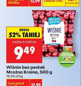 Wiśnie bez pestek Mrożna Kraina, 500 g promocja w Biedronka