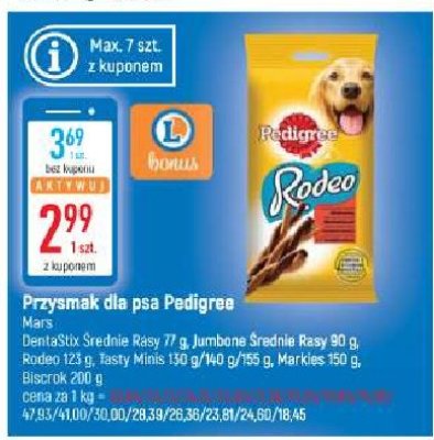 Przysmak dla psa medium Pedigree jumbone promocja