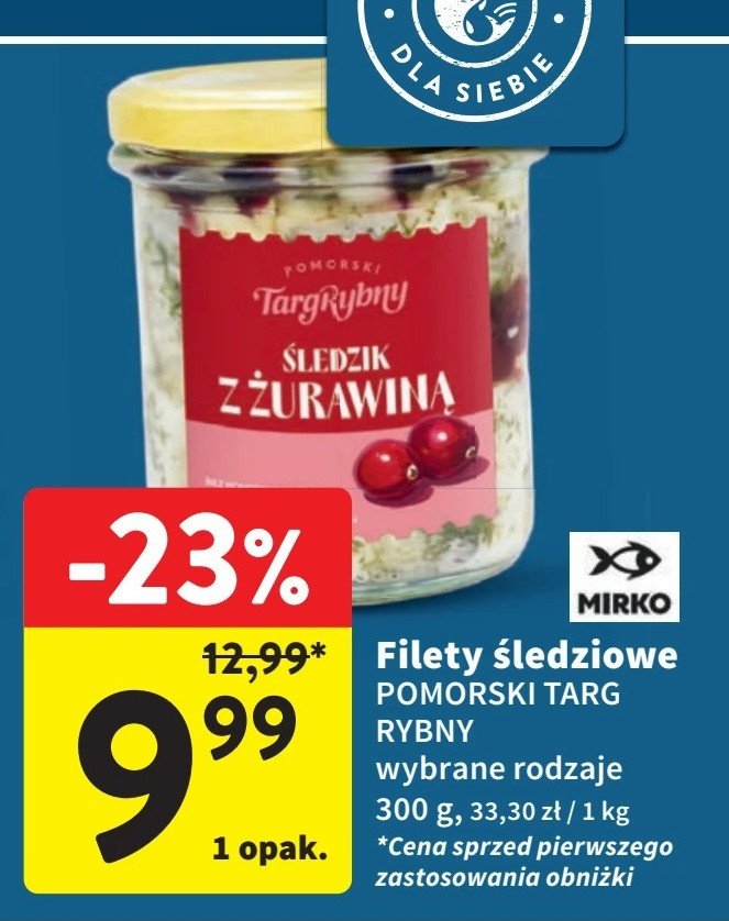 Śledzik z żurawiną Pomorski targ rybny promocja