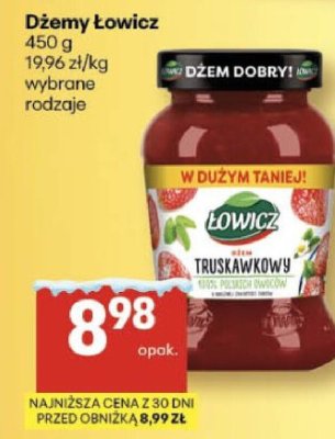 Dżem Łowicz, wybrana rodzaje promocja w Delikatesy Centrum