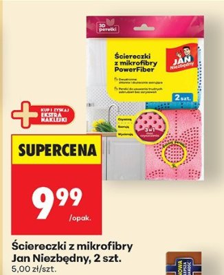 Ściereczki z mikrofibry Jan Niezbędny, 2 szt. promocja w Biedronka