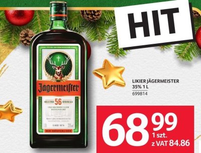 Likier Jägermeister 35% 1L promocja w Selgros