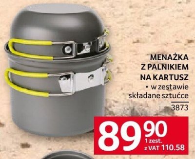 Menażka z palnikiem na kartusz promocja w Selgros