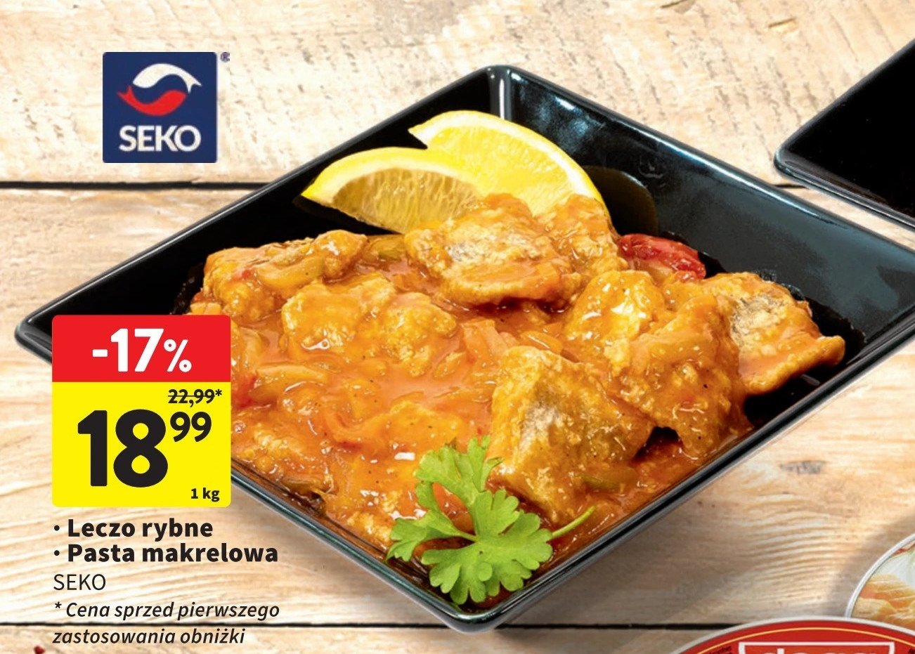 Leczo rybne Seko promocja w Intermarche