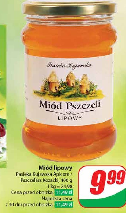 Miód lipowy Pszczelarz kozacki promocja