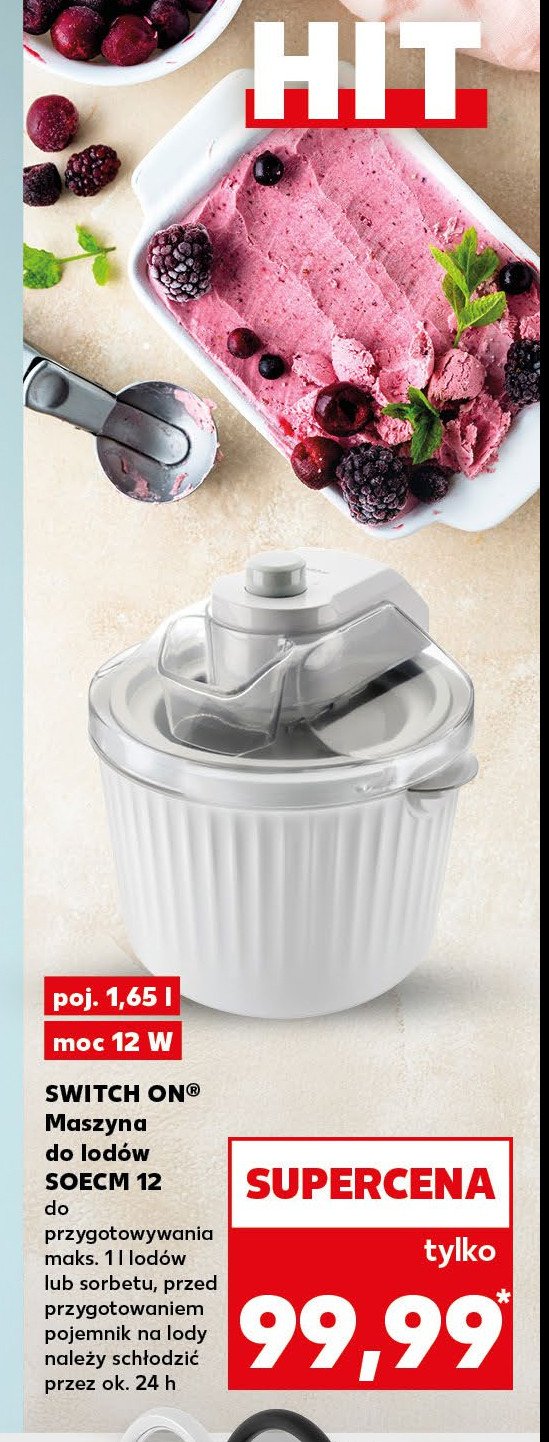 Maszyna do lodów soecm 12 Switch on promocja w Kaufland