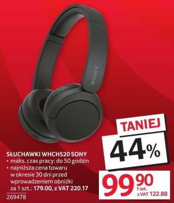 Słuchawki SONY WHCH520 promocja w Selgros
