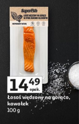 Łosoś wędzony na gorąco kawałek SuperFish promocja w Auchan