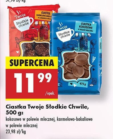 Ciastka kokosowe z polewie mlecznej Twoje słodkie chwile promocja w Biedronka