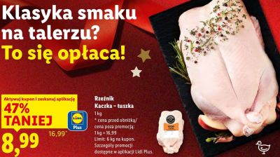 Kaczka - tuszka  promocja w Lidl