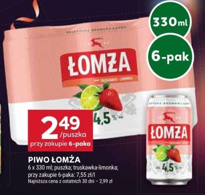 Piwo Łomża promocja w Stokrotka