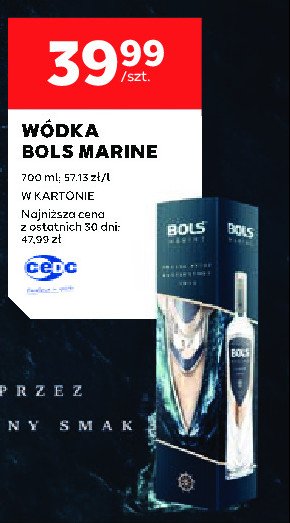 Wódka + karton Bols marine promocja w Stokrotka