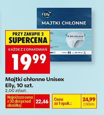 Majtki chłonne Unisex Elly 10 szt. promocja w Biedronka