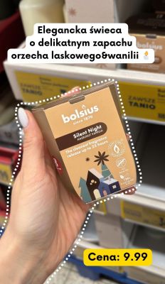 Świeca zapachowa Bolsius Silent Night Hazelnut Vanilla promocja w Kaufland