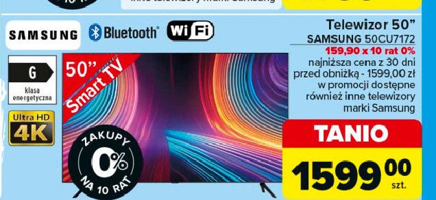 Telewizor 50'' 50cu7172 Samsung promocja