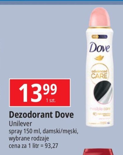 Dezodorant floral touch Dove invisible care promocja