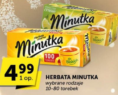 Herbata Minutka wybrane rodzaje promocja w Euro Sklep