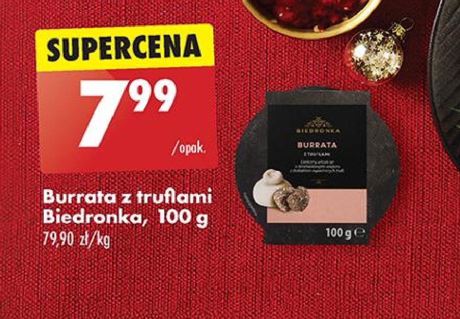 Ser burrata z truflami Biedronka promocja w Biedronka