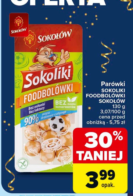 Parówki foodbolówki Sokołów promocja