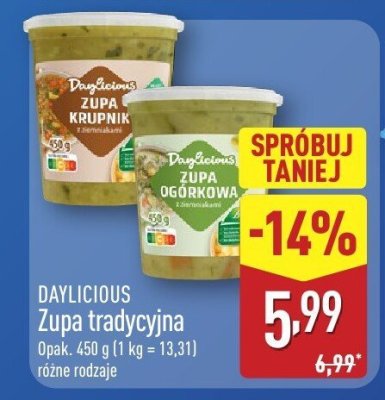 Zupa tradycyjna DAYLICIOUS promocja w Aldi