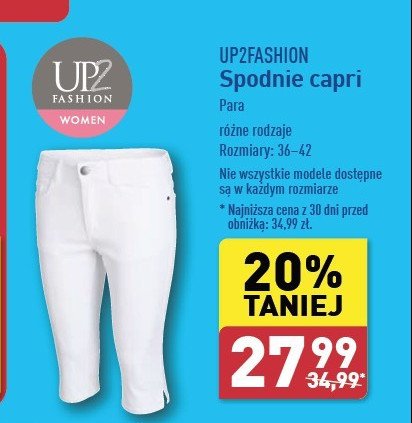 Spodnie damskie capri 36-42 Up2fashion promocja