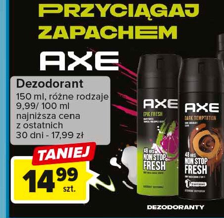 Dezodorant 48h fresh Axe dark temptation promocja