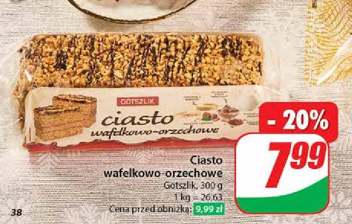 Ciasto wafelkowo-orzechowe Gotszlik promocja