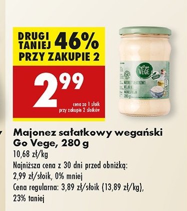Majonez sa艂atkowy wega艅ski Govege promocja