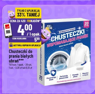Chusteczki do prania białych ubrań TGTrust promocja w POLOmarket